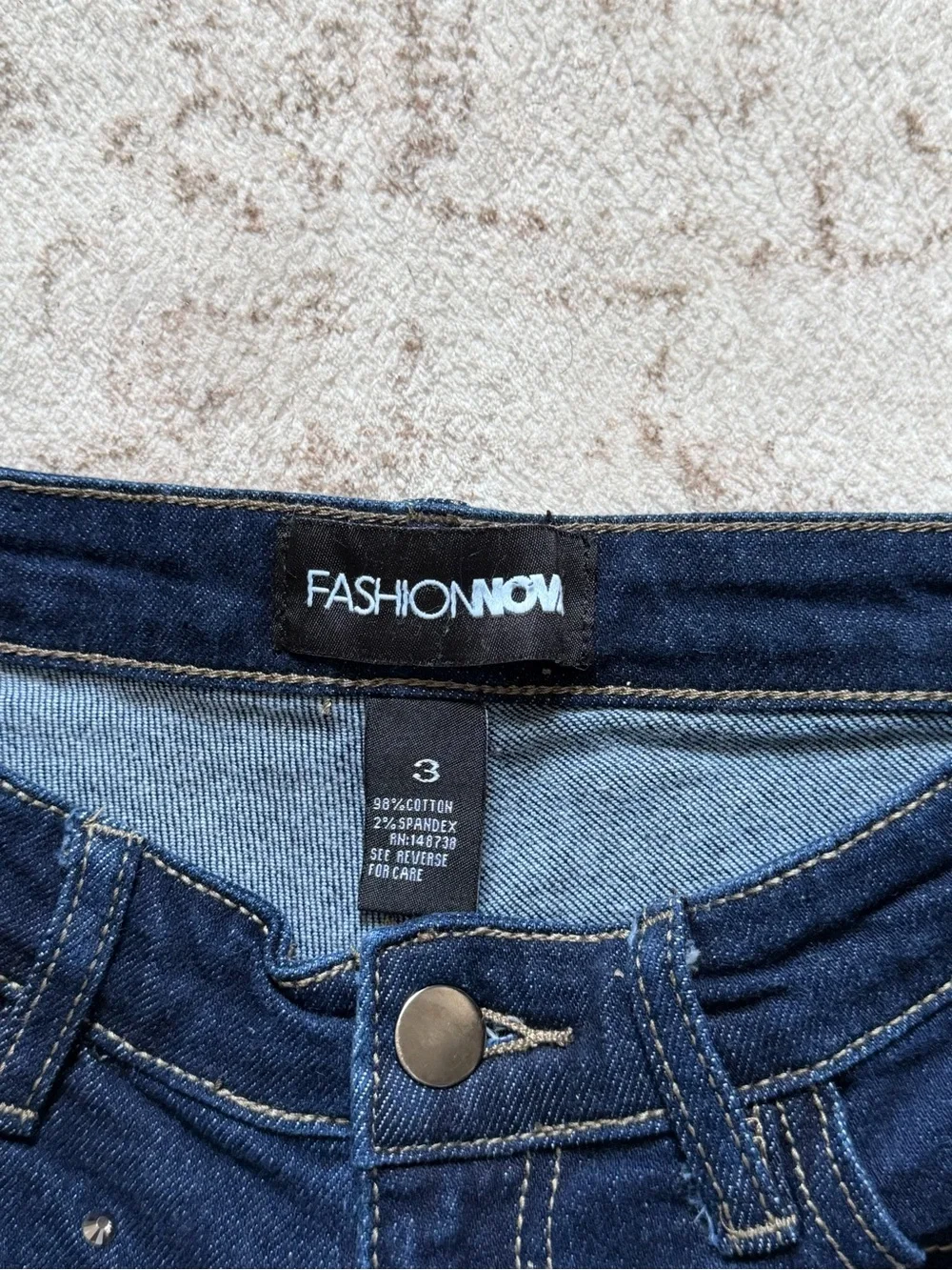 Fashion Nova Sparkle and Shine Straight Leg Jeans - Dark Wash